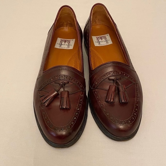 CABLE & CO Tassel Loafers Cordovan Shoes Size 9.5 Made In Italy - Picture 7 of 12